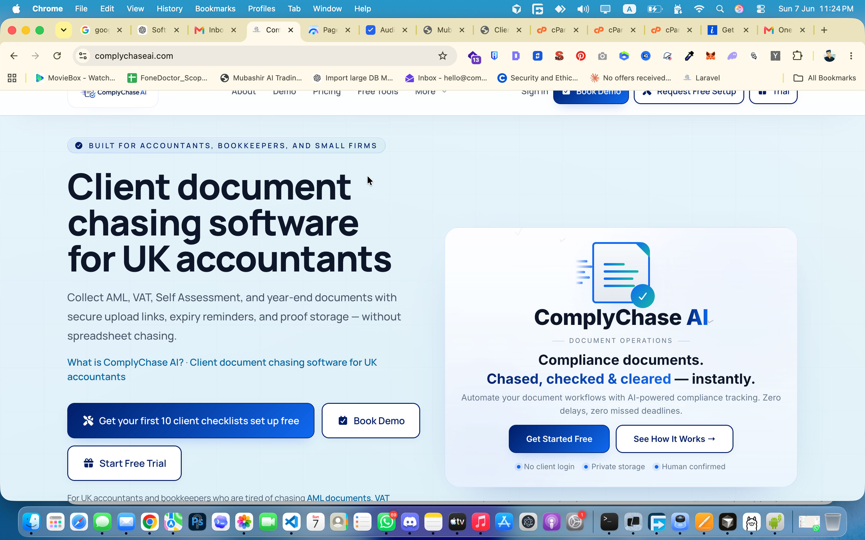 Screenshot of ComplyChase AI