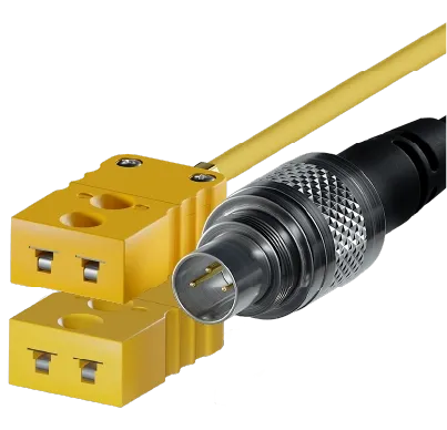 Double Yellow TC Plugs patch cable