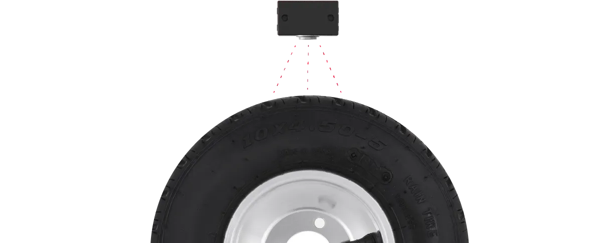 tyre temperature sensor on wheel