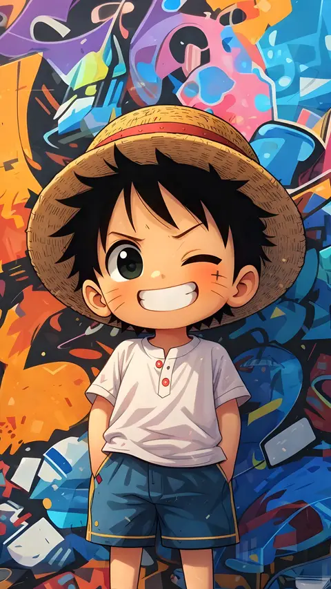 Luffy's Graffiti Playground wallpaper