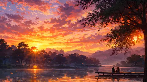 Pink Sakura Tree Anime Landscape wallpaper