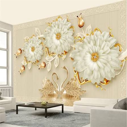 Custom Pastel Floral Wallpaper Design