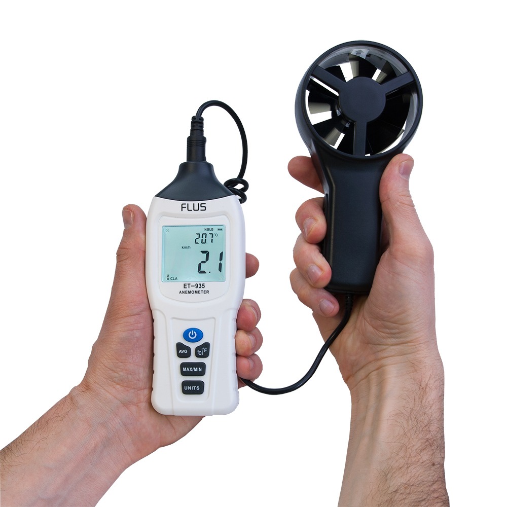 Анемометр Flus ET-935 (0,4...30 м/с) з виносною крильчаткою
