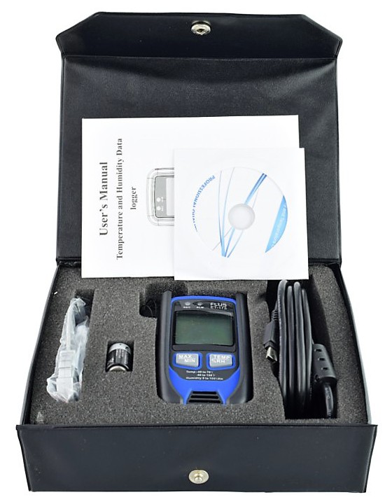 Логгер температури вологості Flus ET-175 (багаторазовий, для продуктів, ліків, транспортування)