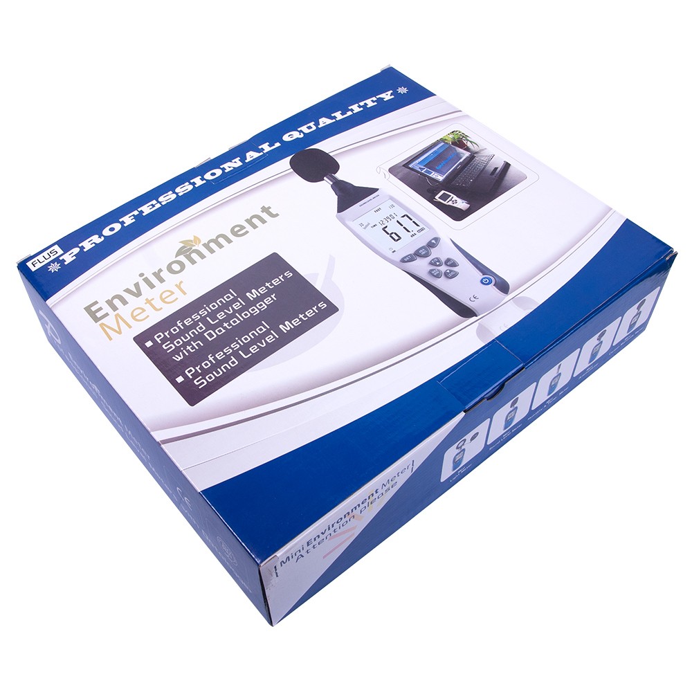 Шумомір USB online логер Flus ET-956 (dBA, dBC, 30...130 дБ, ±1.4 дБ, 32...8000 Гц)