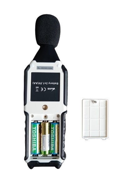 Портативний ручний шумомір Flus ET-973 (dBA, 30...130 дБ) з кольоровим дисплеєм