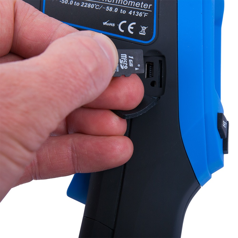 Пірометр інфрачервоний FLUS IR-868 (-50…+1380) USB кольоровий дисплей