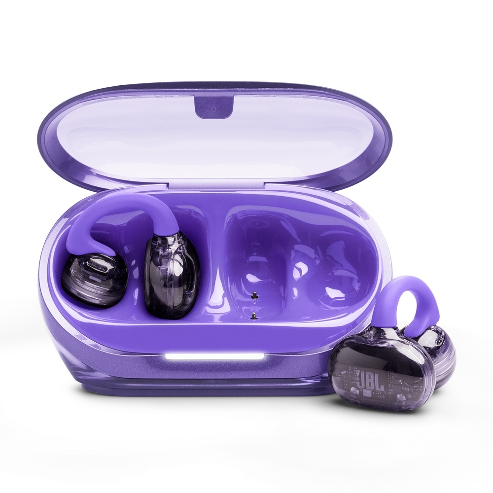 JBL Soundgear Clips фіолетового кольору в кейсі