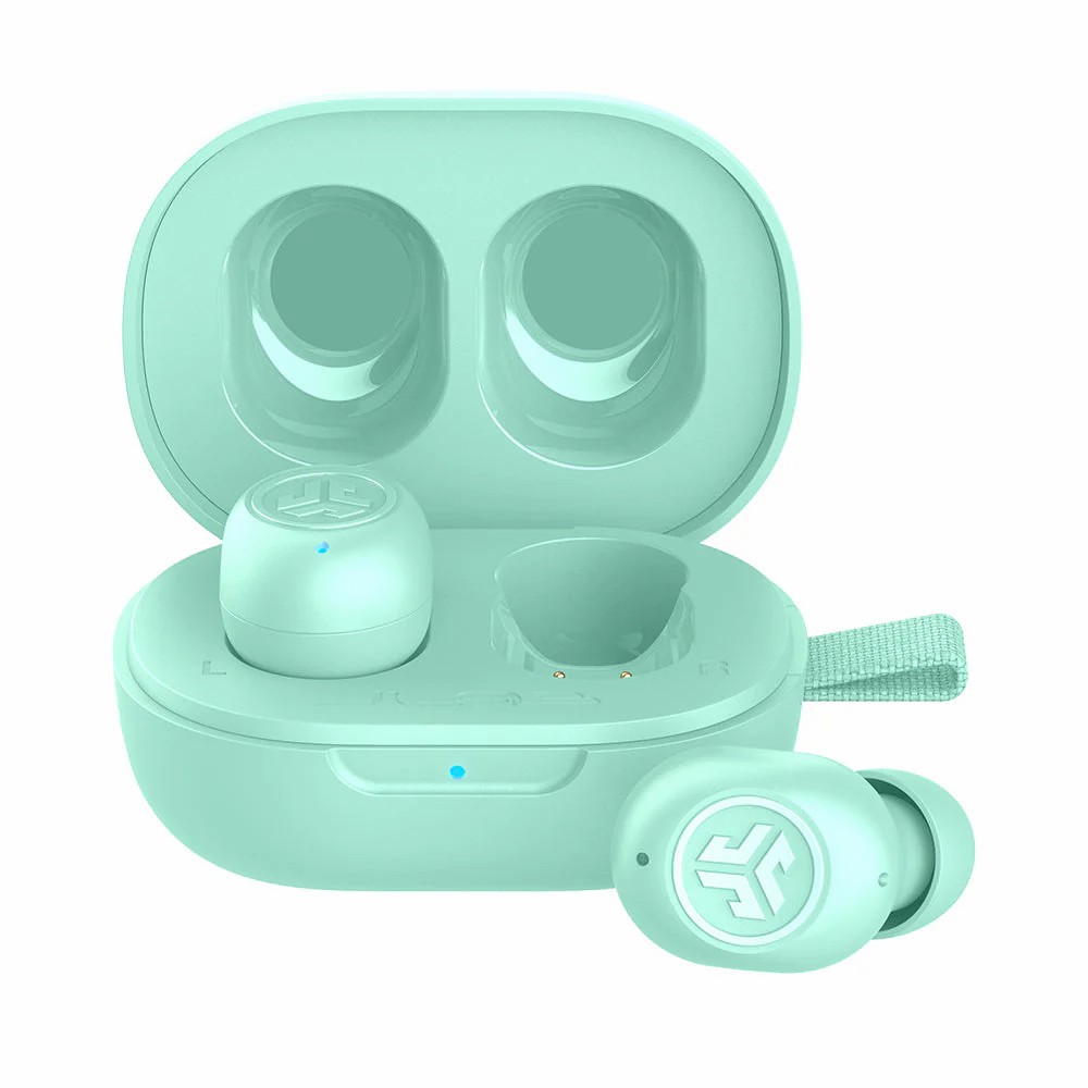 Кейс та навушники JLab JBuds Mini у кольорі Mint