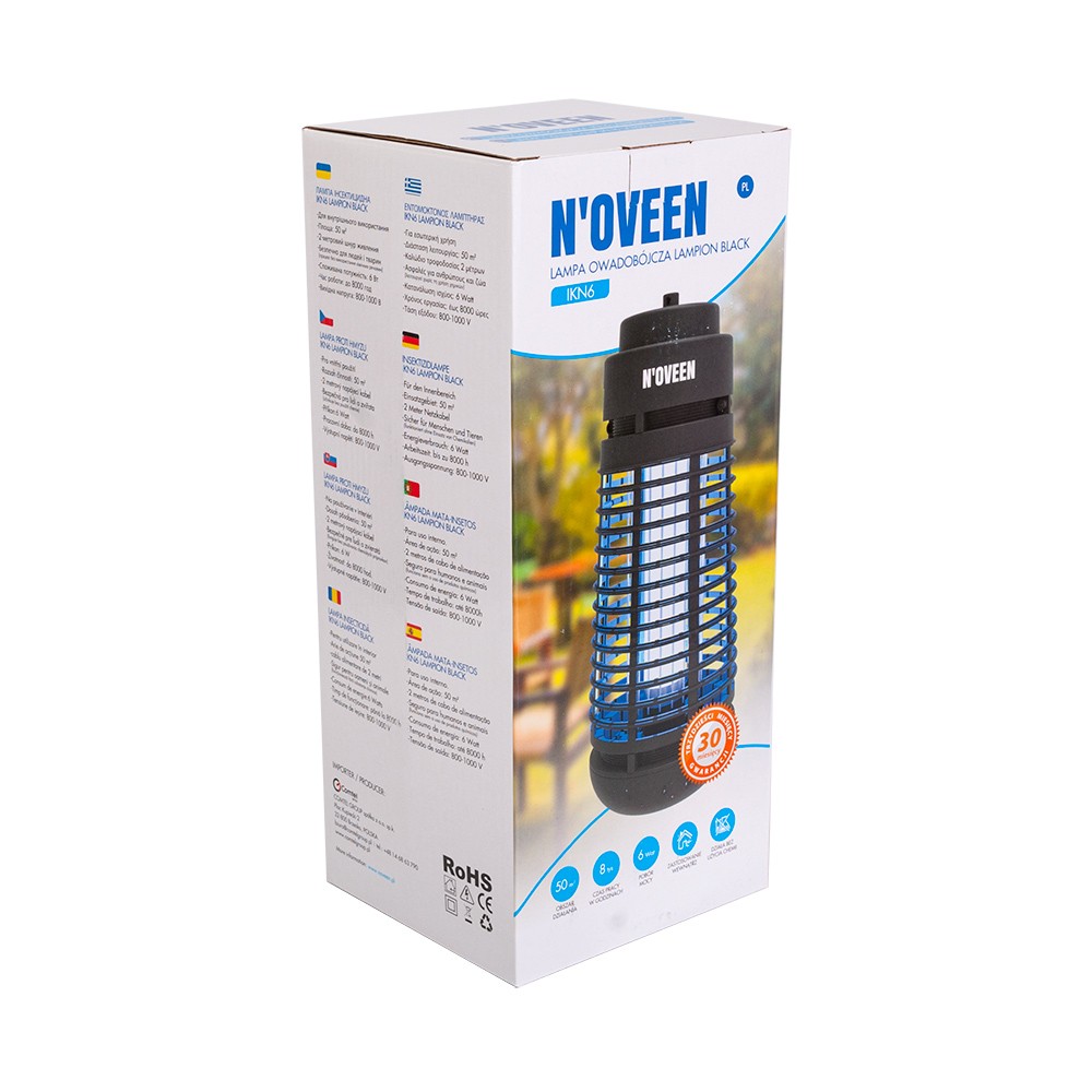 Бюджетний знищувач комах для приміщень Noveen IKN-6