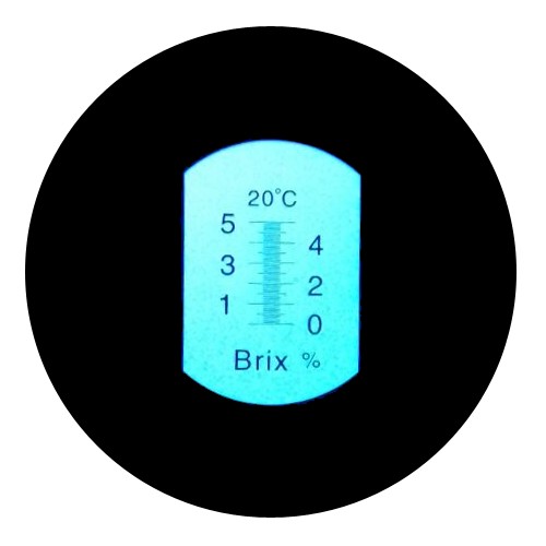 Приклад шкали 0–5 %Brix (низькі концентрації)