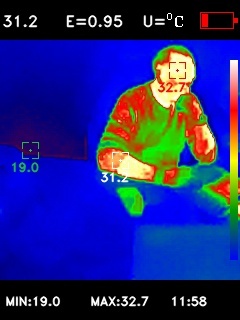 Середньотемпературний побутовий тепловізор Xintest HT-100 (96x96, -20+550ºC) для енергоаудита та електрика