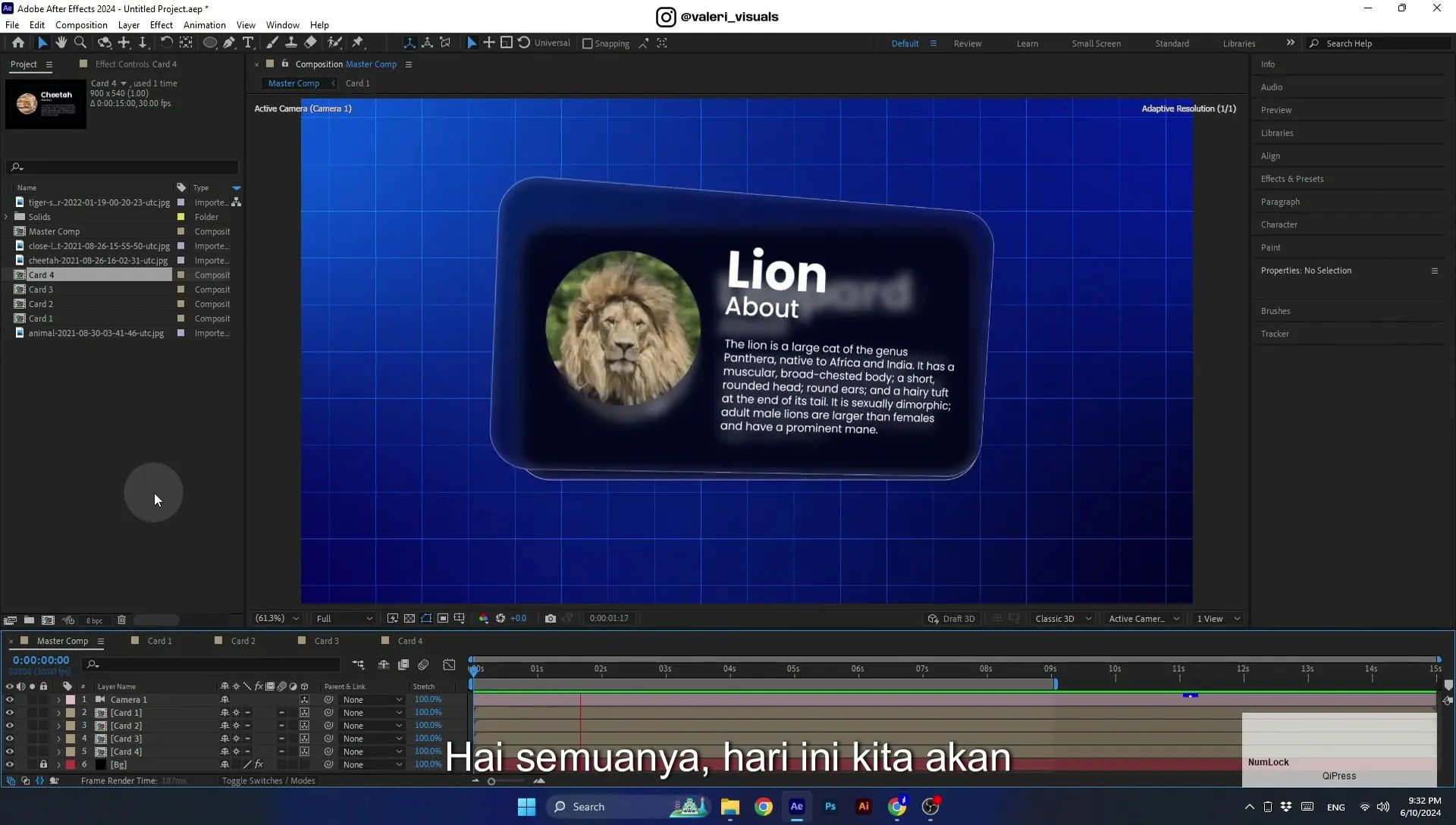 07 Apple Vision Pro Design Style. Swiping Card Animation. After Effects Tutorial - Image 3