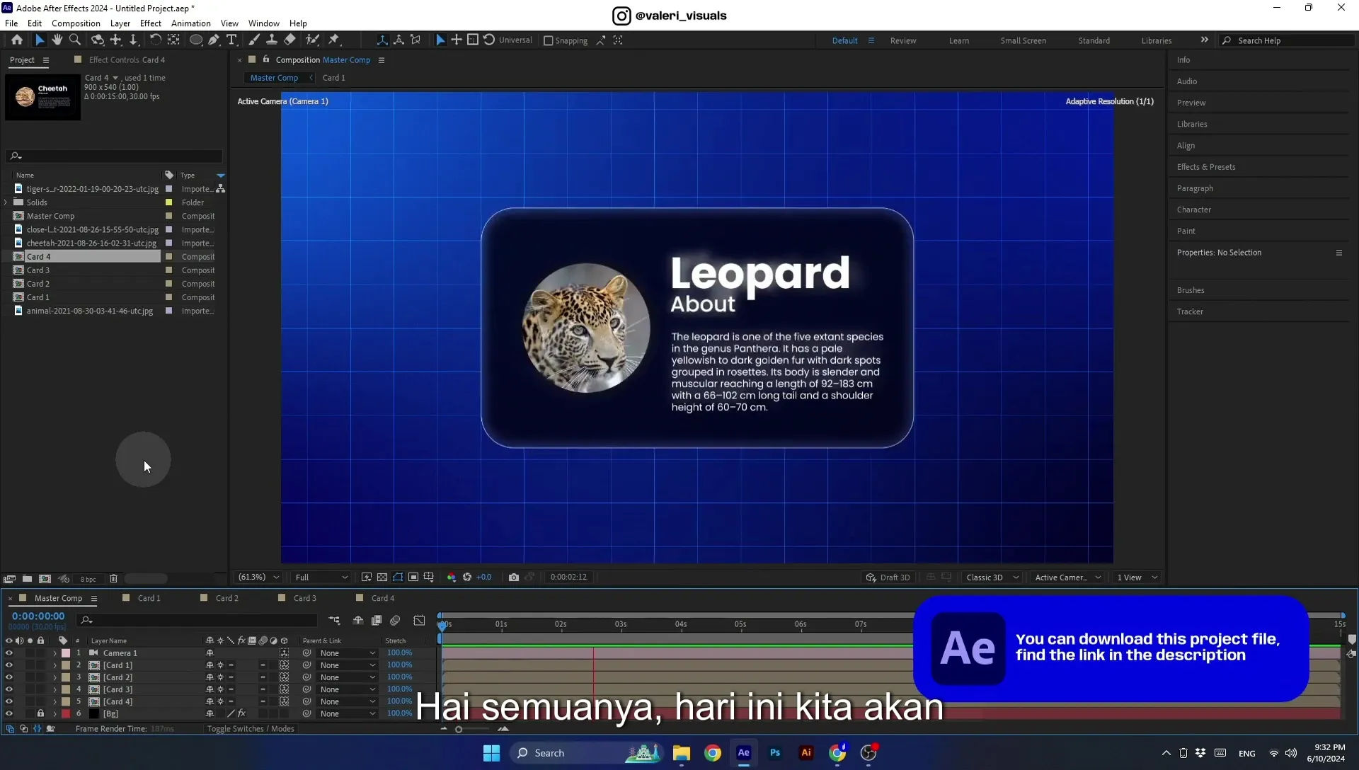 07 Apple Vision Pro Design Style. Swiping Card Animation. After Effects Tutorial - Image 4
