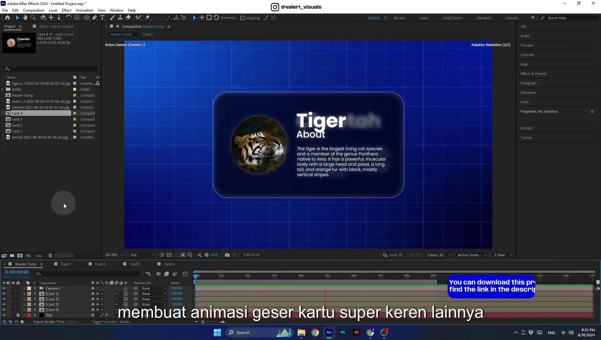 07 Apple Vision Pro Design Style. Swiping Card Animation. After Effects Tutorial - Image 7
