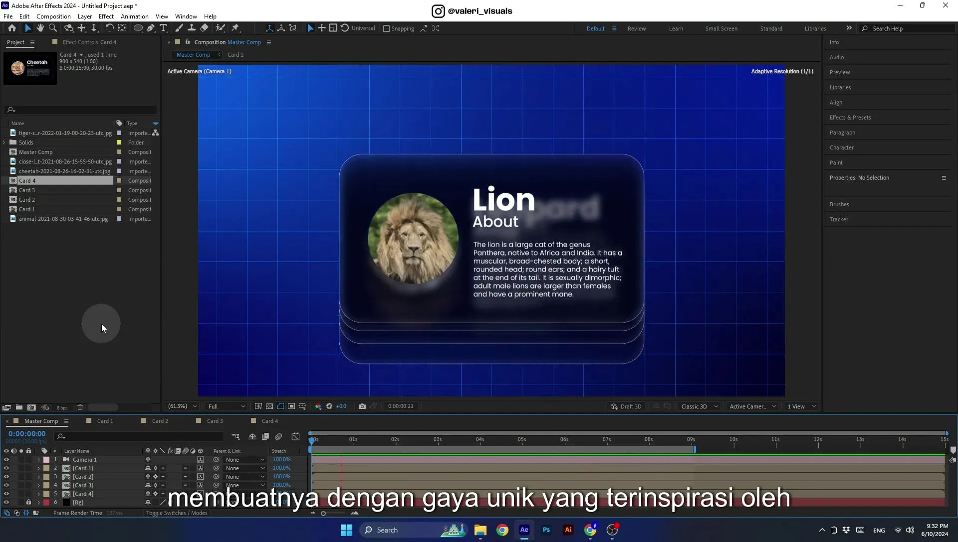 07 Apple Vision Pro Design Style. Swiping Card Animation. After Effects Tutorial - Image 13