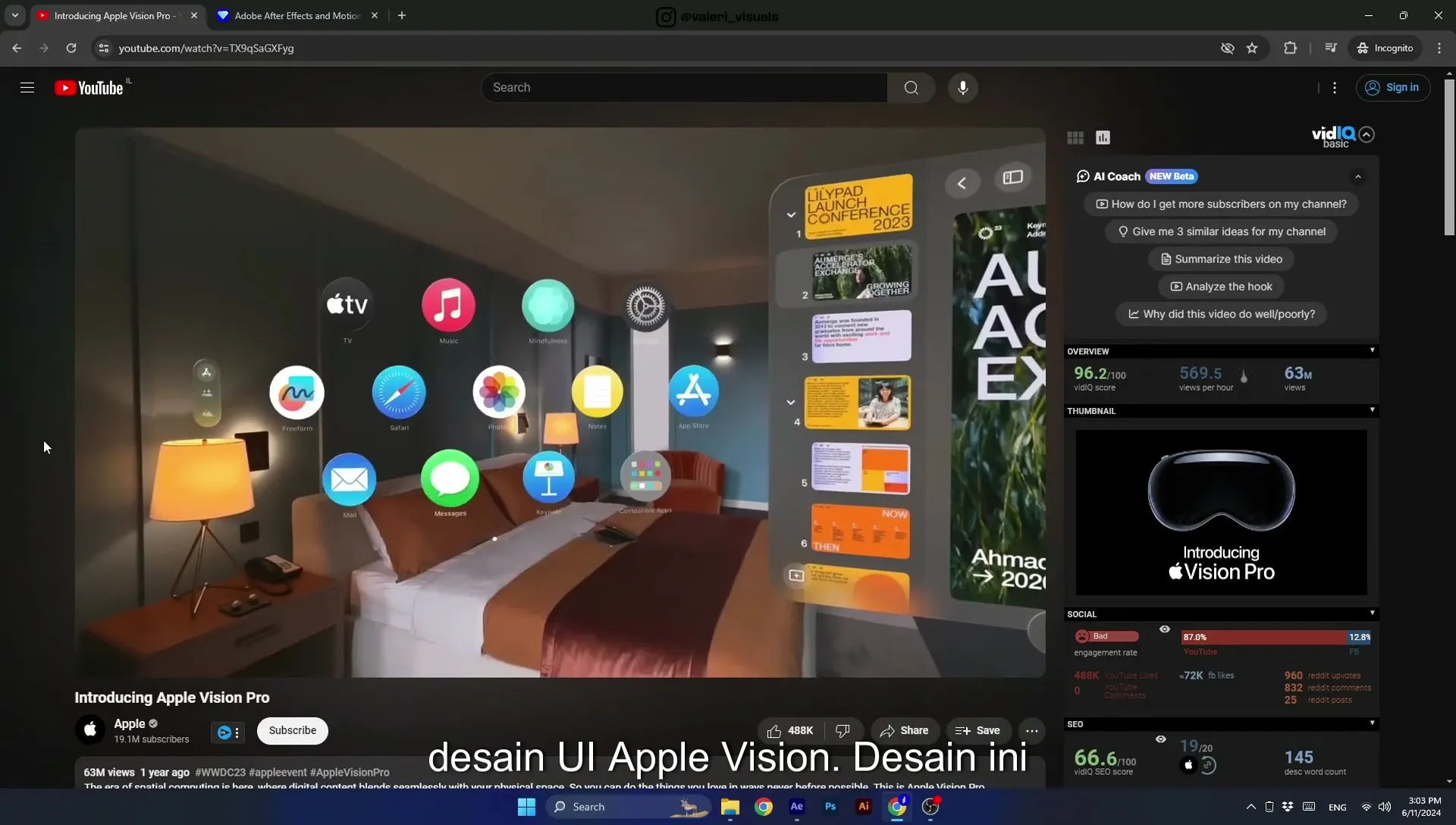 07 Apple Vision Pro Design Style. Swiping Card Animation. After Effects Tutorial - Image 15