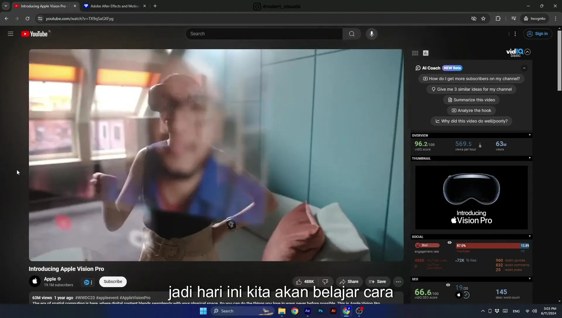 07 Apple Vision Pro Design Style. Swiping Card Animation. After Effects Tutorial - Image 25