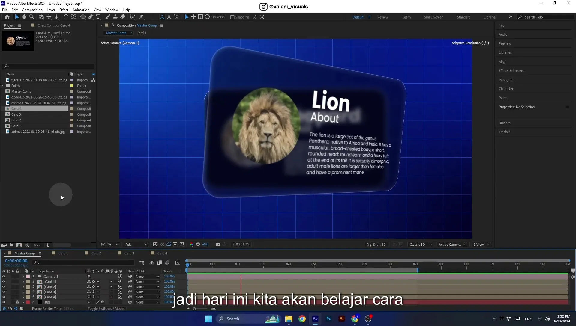 07 Apple Vision Pro Design Style. Swiping Card Animation. After Effects Tutorial - Image 26