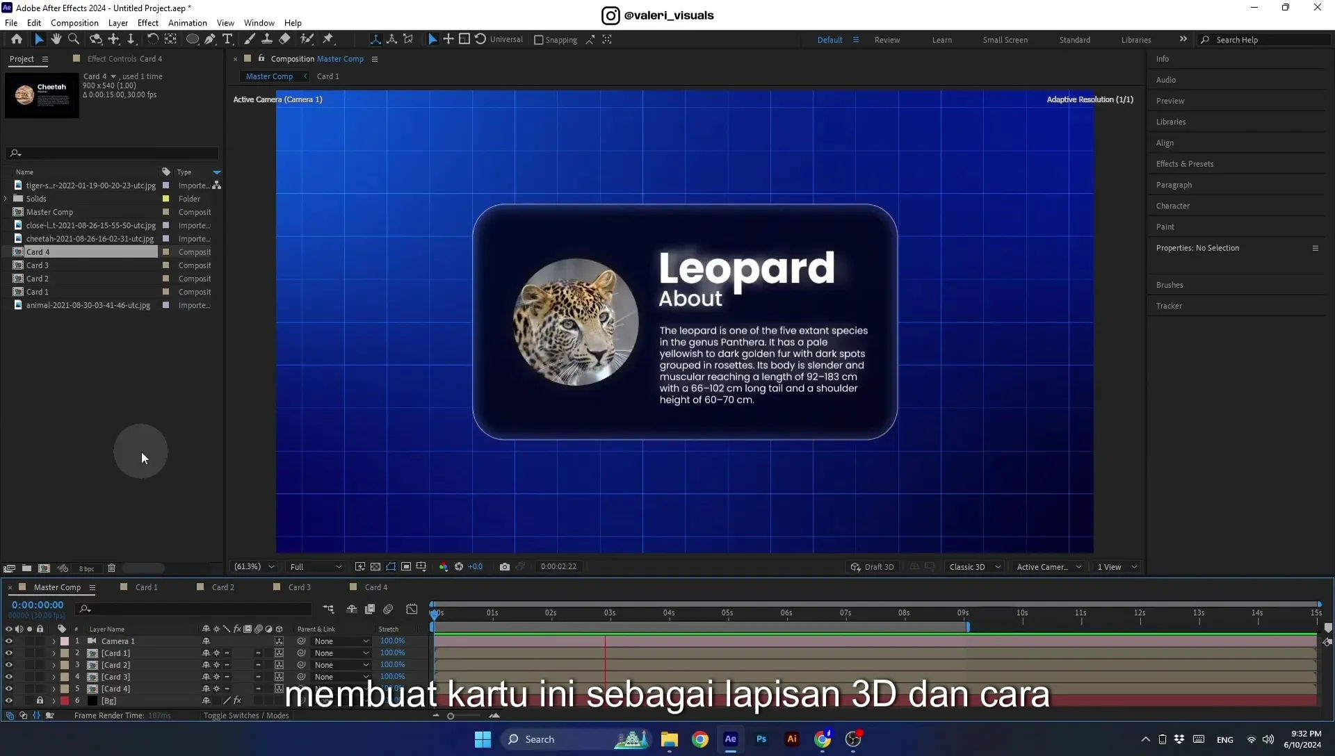 07 Apple Vision Pro Design Style. Swiping Card Animation. After Effects Tutorial - Image 27