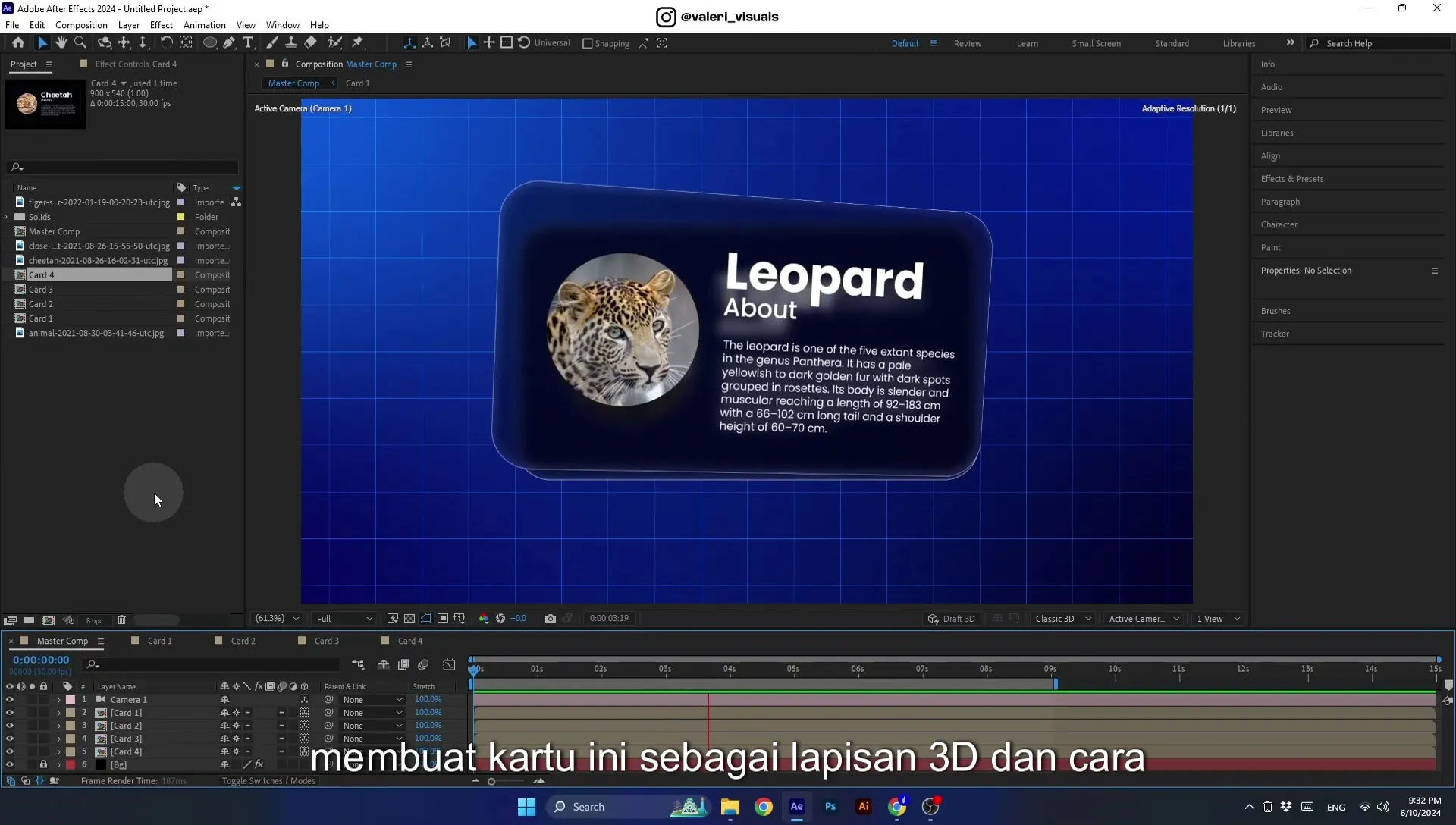 07 Apple Vision Pro Design Style. Swiping Card Animation. After Effects Tutorial - Image 28