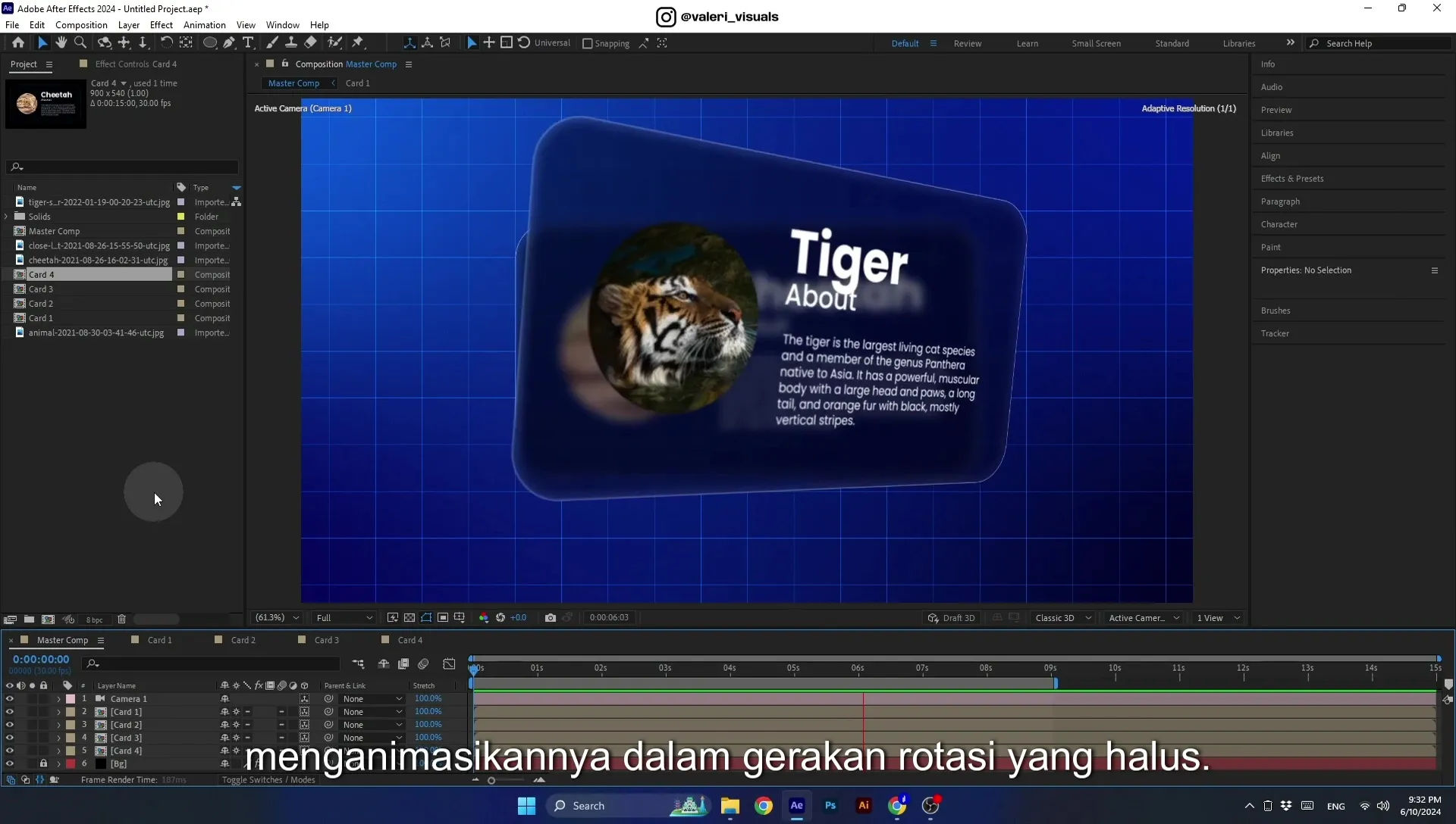 07 Apple Vision Pro Design Style. Swiping Card Animation. After Effects Tutorial - Image 31