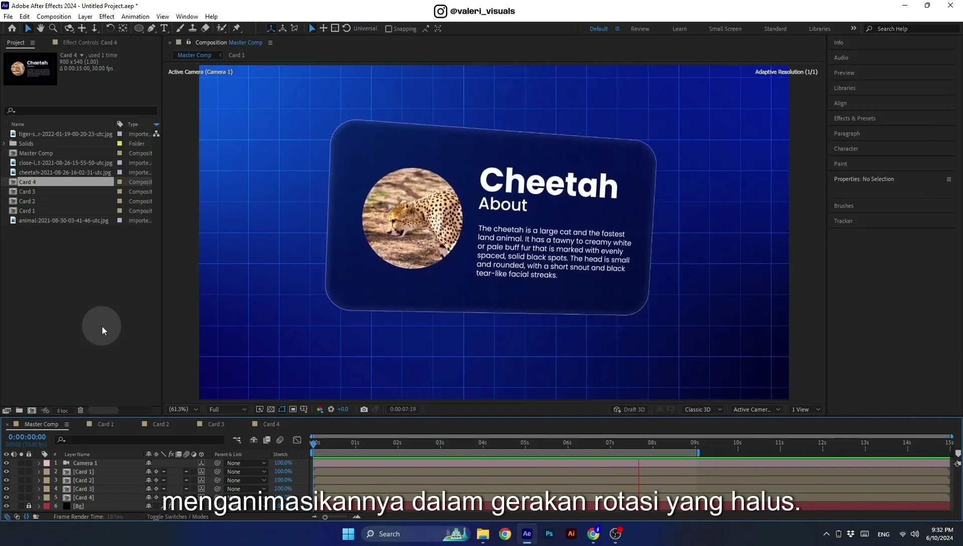 07 Apple Vision Pro Design Style. Swiping Card Animation. After Effects Tutorial - Image 33