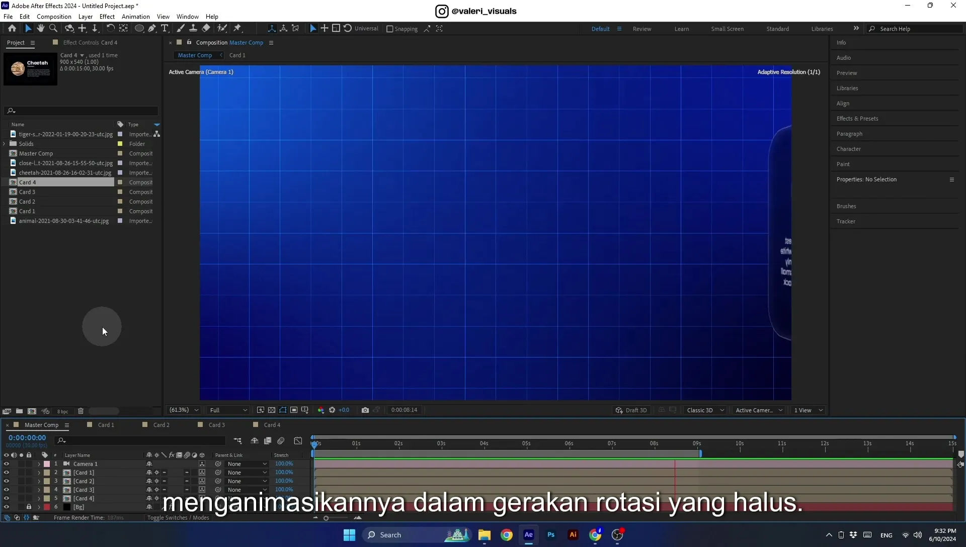 07 Apple Vision Pro Design Style. Swiping Card Animation. After Effects Tutorial - Image 34