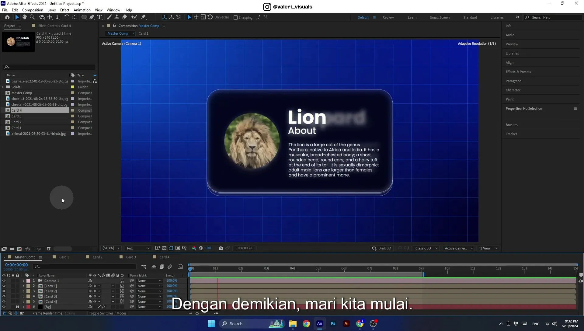 07 Apple Vision Pro Design Style. Swiping Card Animation. After Effects Tutorial - Image 36