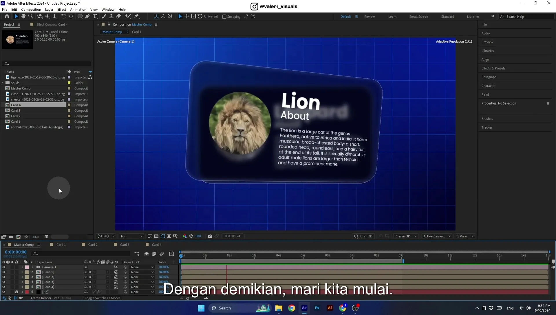 07 Apple Vision Pro Design Style. Swiping Card Animation. After Effects Tutorial - Image 37