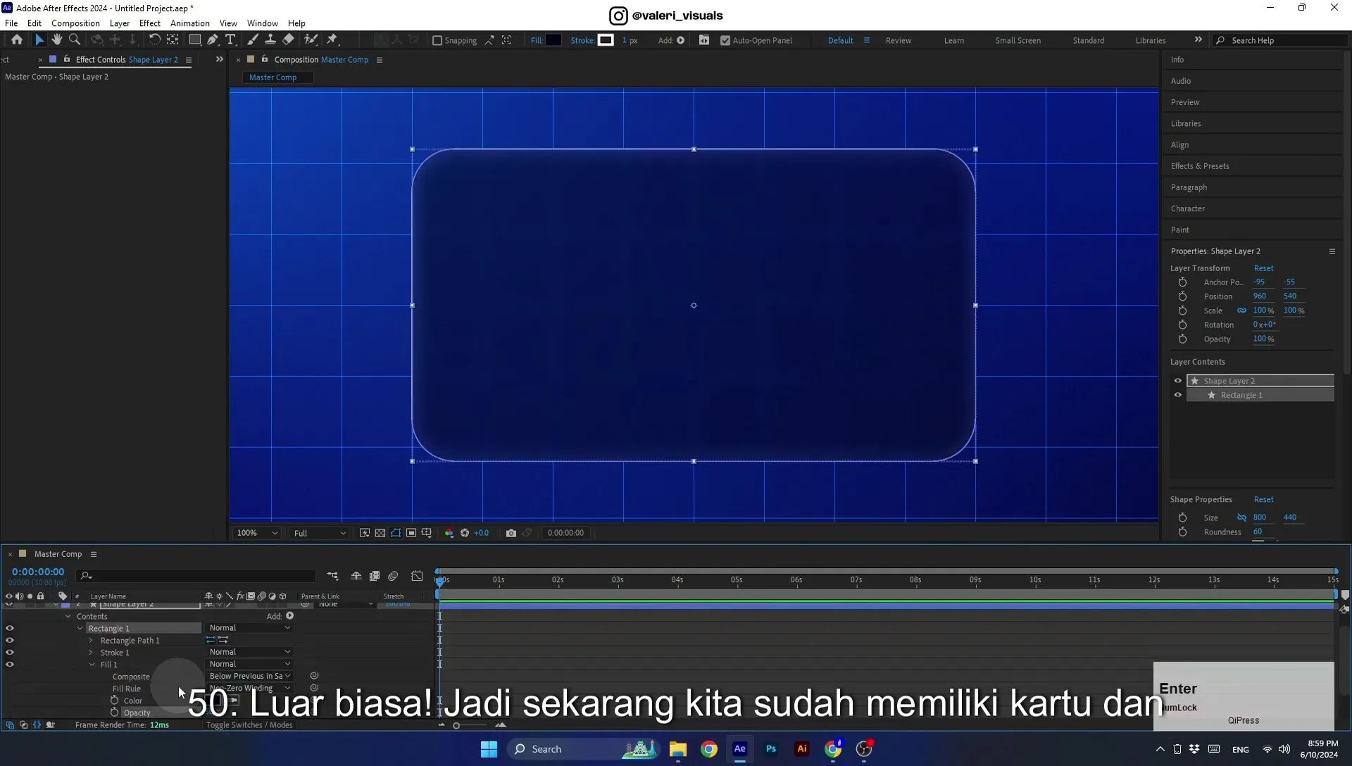 07 Apple Vision Pro Design Style. Swiping Card Animation. After Effects Tutorial - Image 224