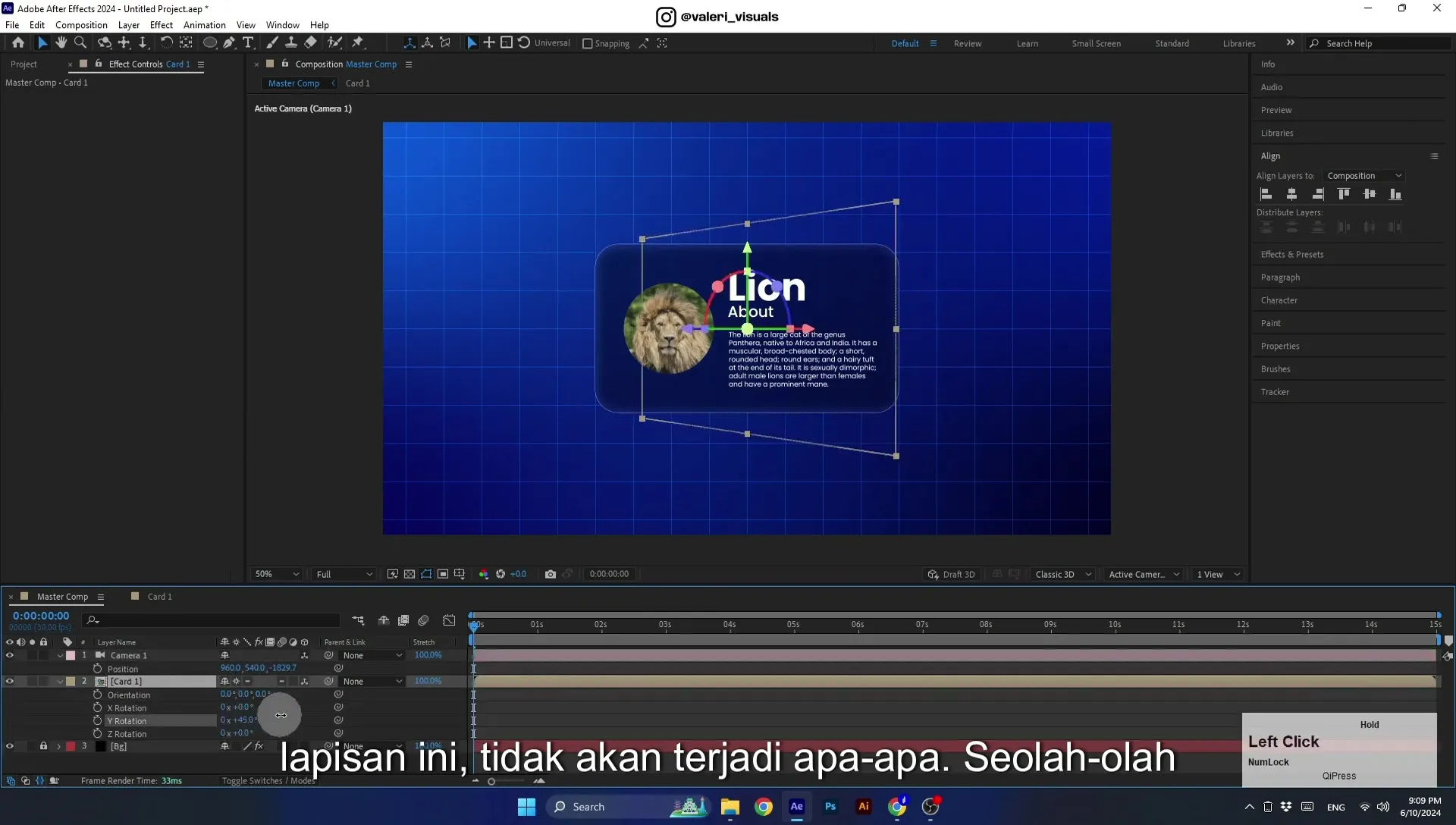 07 Apple Vision Pro Design Style. Swiping Card Animation. After Effects Tutorial - Image 457