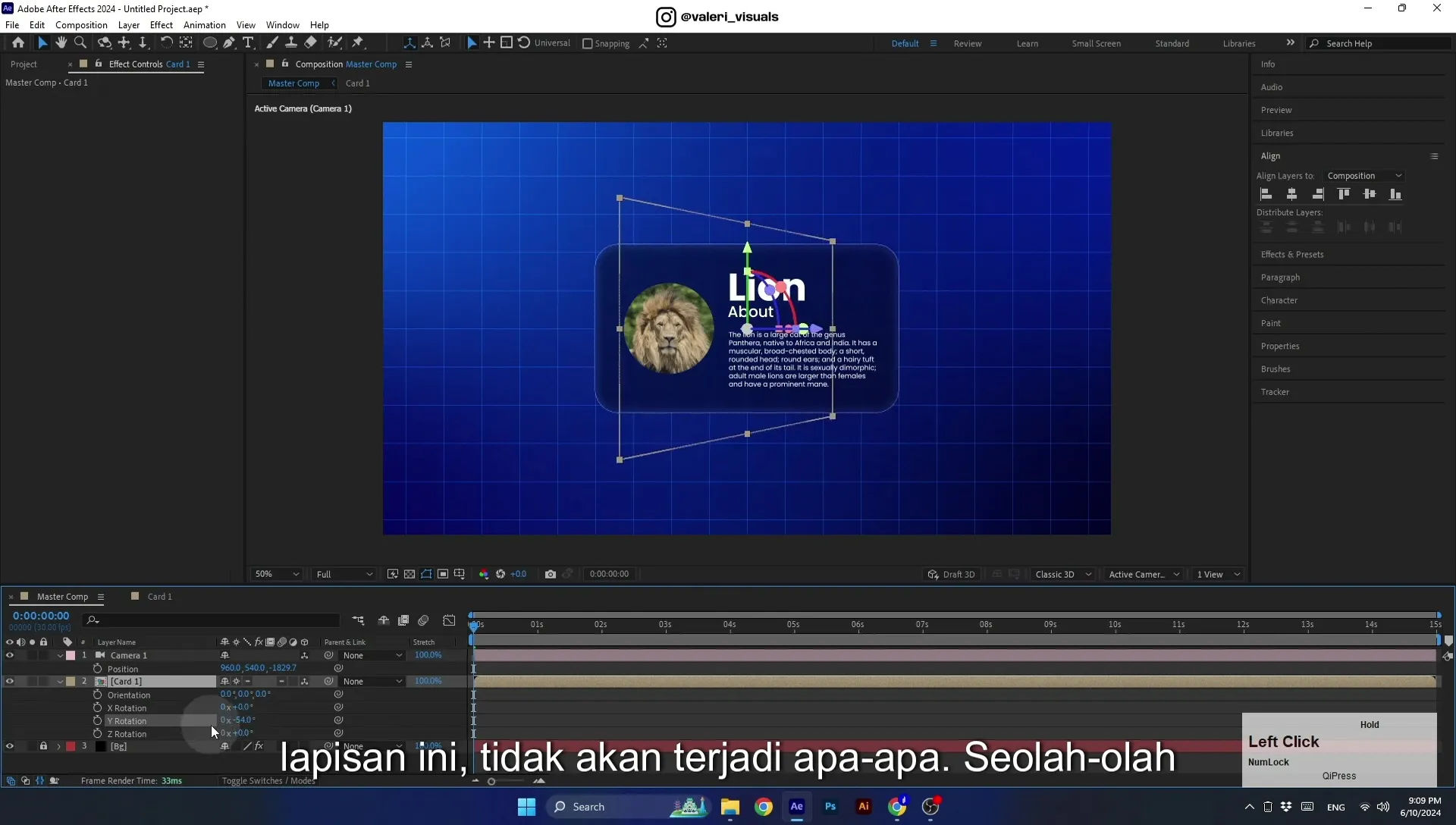 07 Apple Vision Pro Design Style. Swiping Card Animation. After Effects Tutorial - Image 459