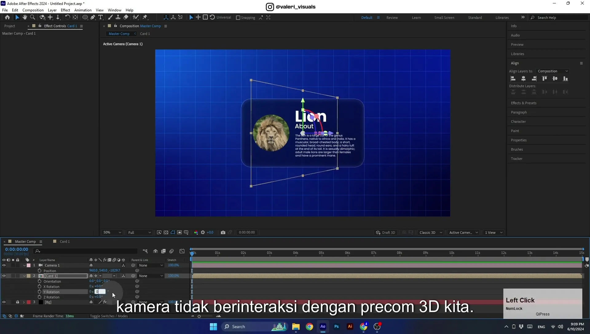 07 Apple Vision Pro Design Style. Swiping Card Animation. After Effects Tutorial - Image 461
