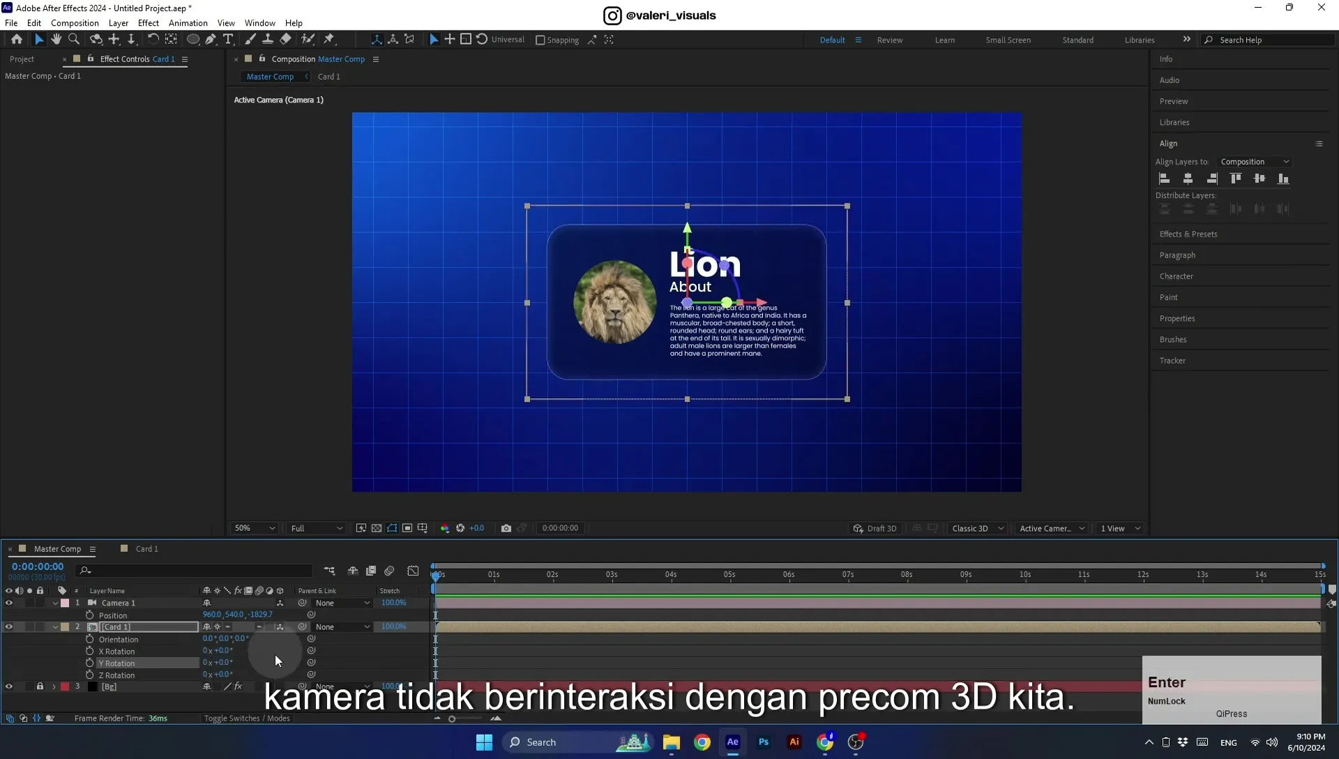 07 Apple Vision Pro Design Style. Swiping Card Animation. After Effects Tutorial - Image 462