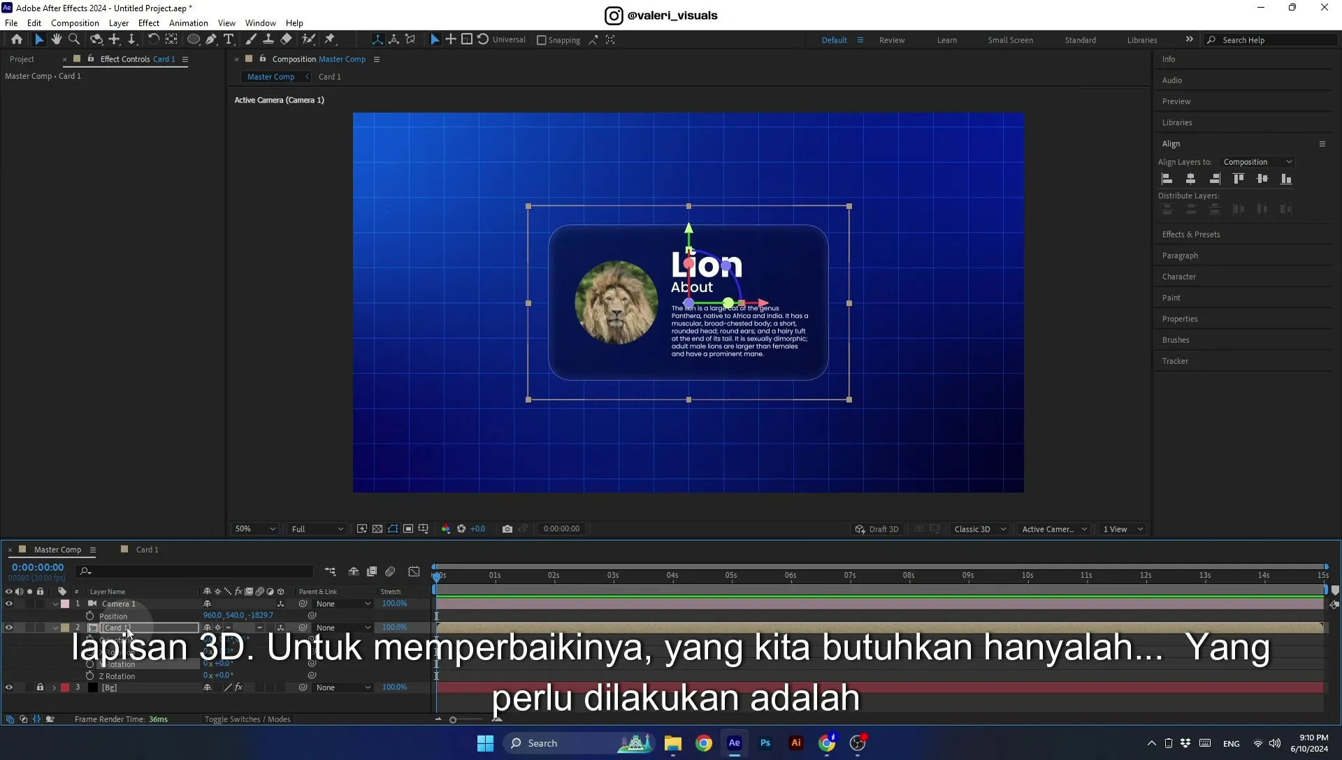 07 Apple Vision Pro Design Style. Swiping Card Animation. After Effects Tutorial - Image 480
