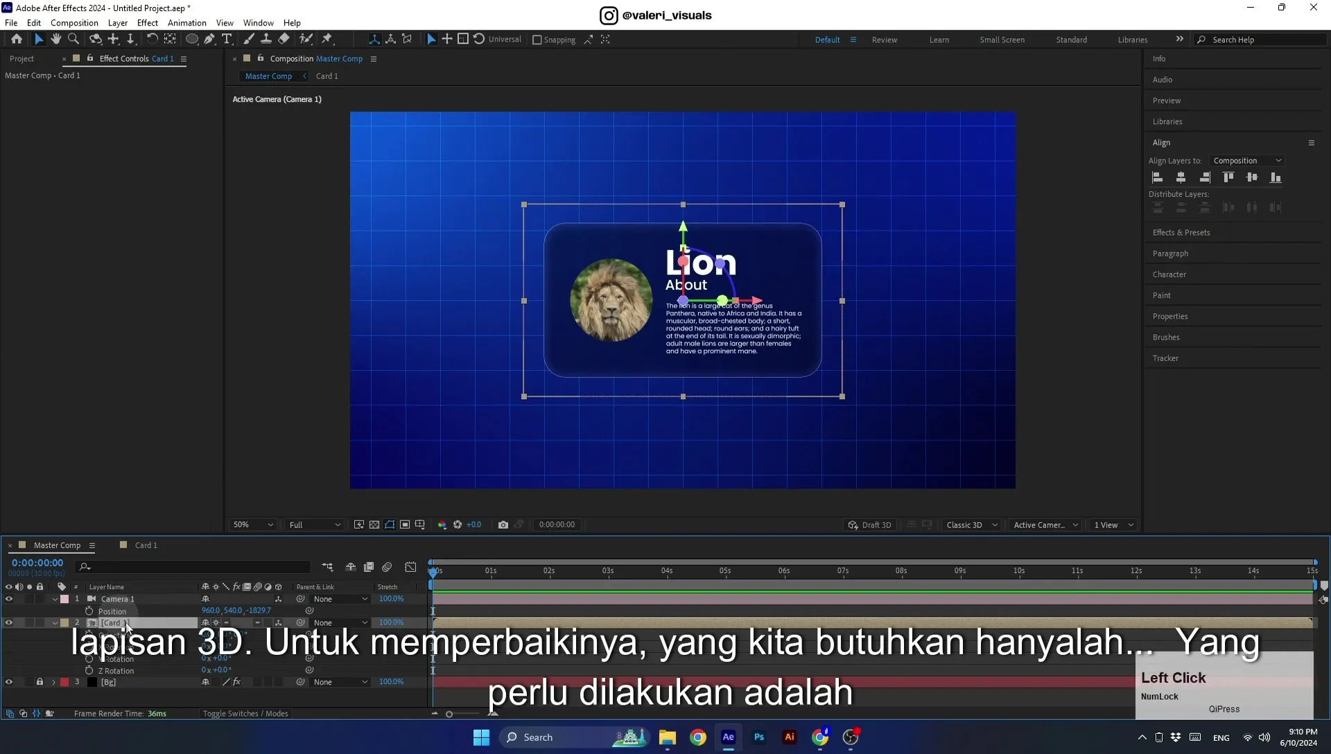 07 Apple Vision Pro Design Style. Swiping Card Animation. After Effects Tutorial - Image 483