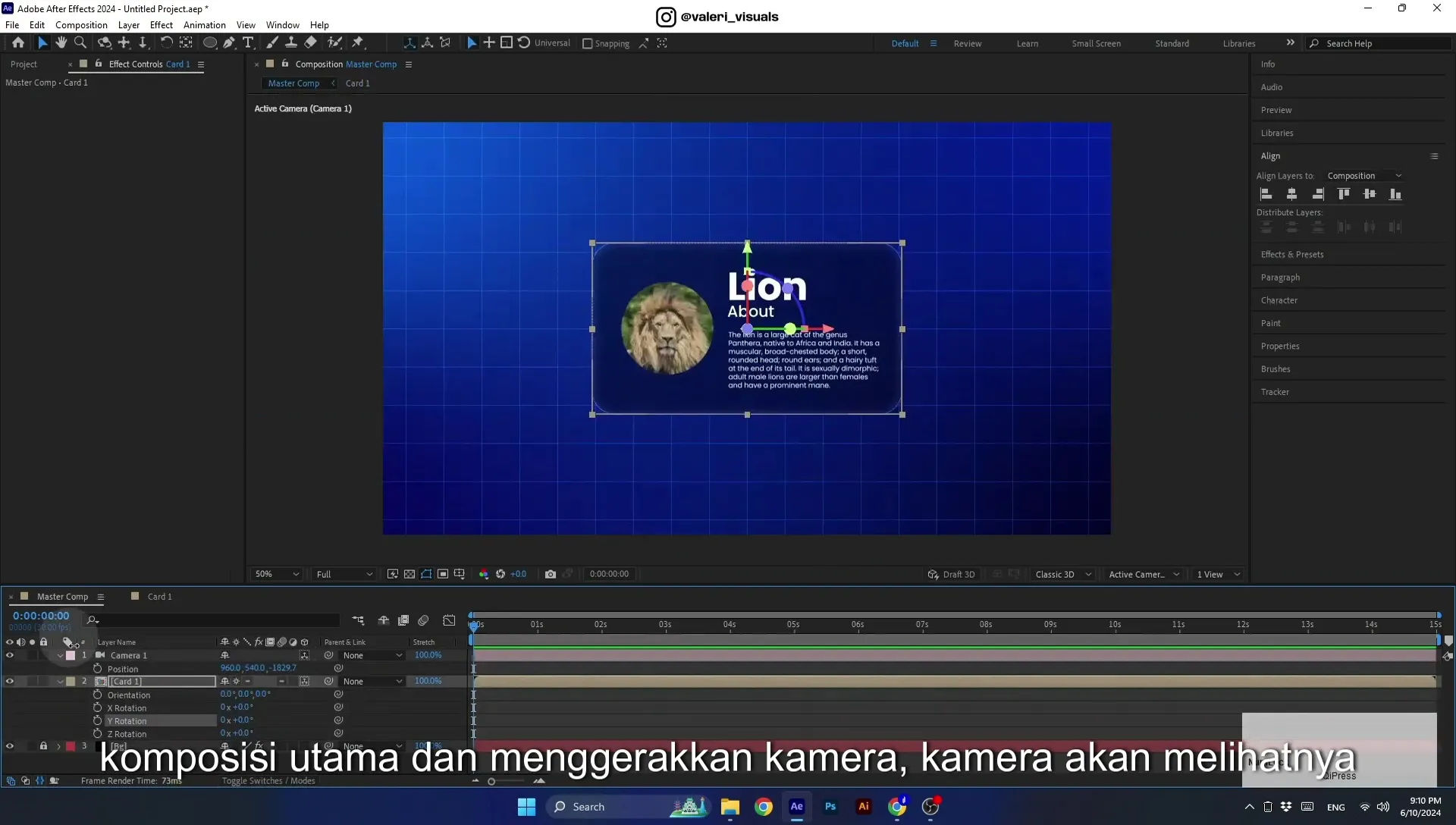 07 Apple Vision Pro Design Style. Swiping Card Animation. After Effects Tutorial - Image 495