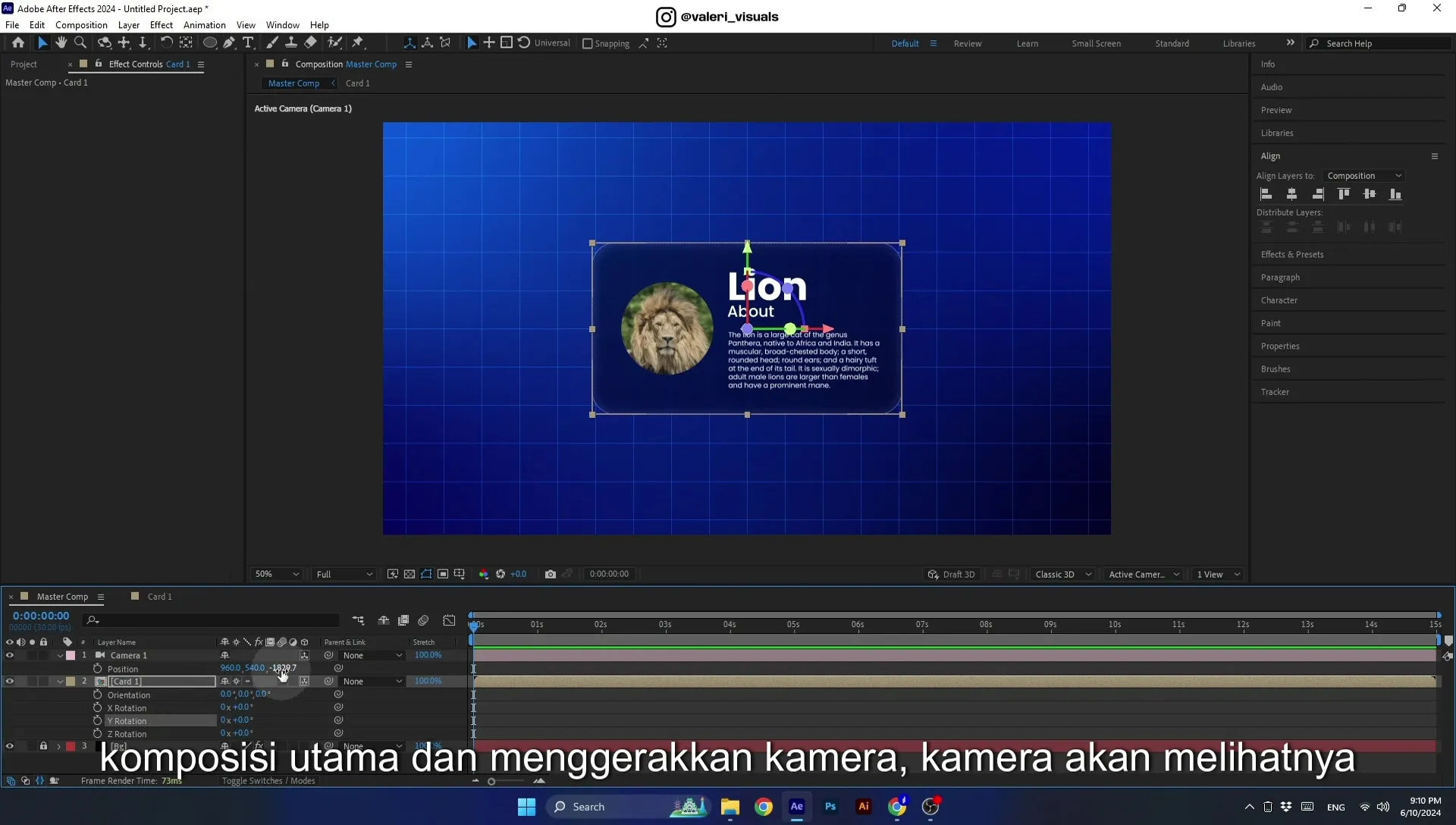 07 Apple Vision Pro Design Style. Swiping Card Animation. After Effects Tutorial - Image 496