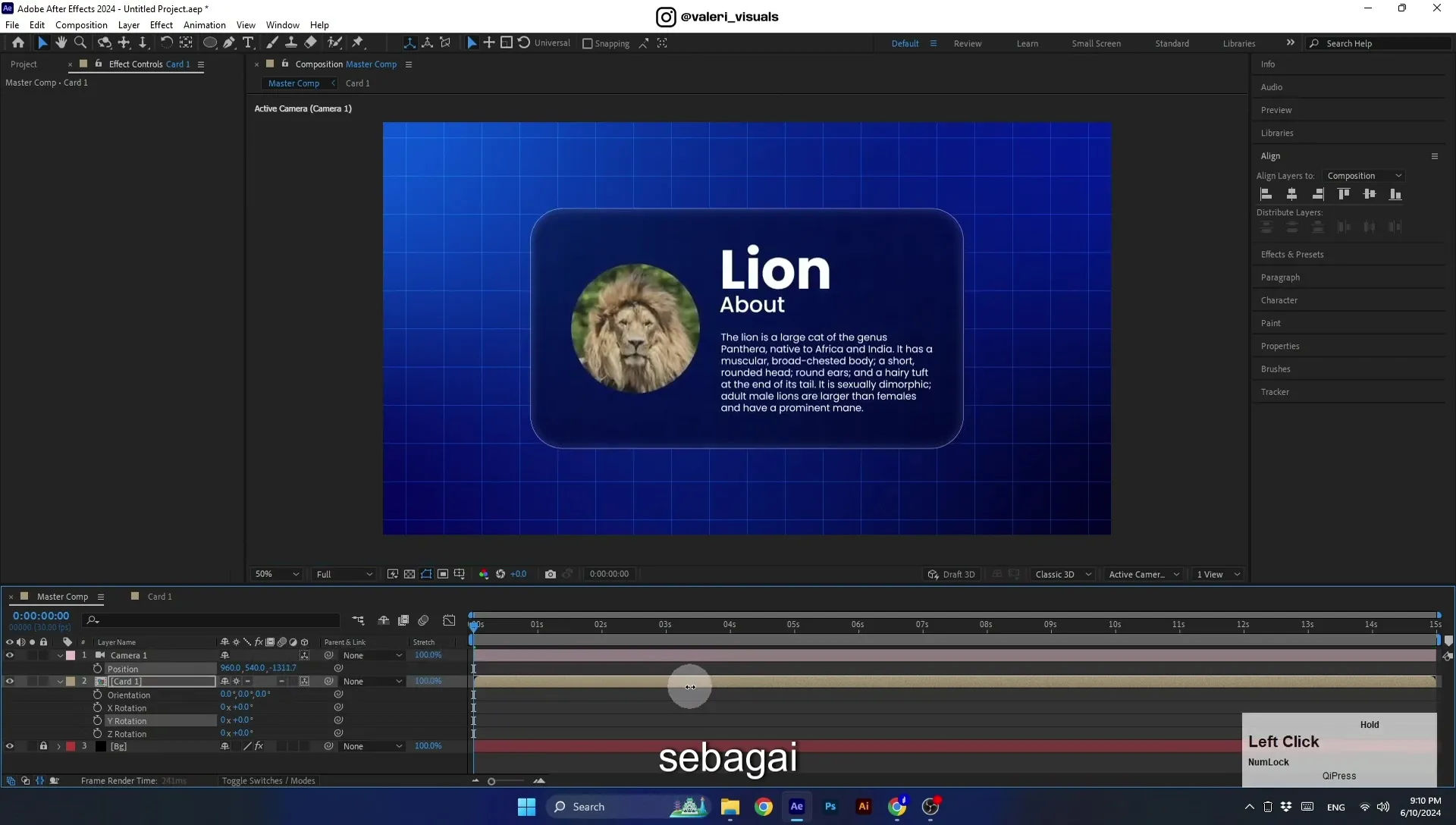 07 Apple Vision Pro Design Style. Swiping Card Animation. After Effects Tutorial - Image 501