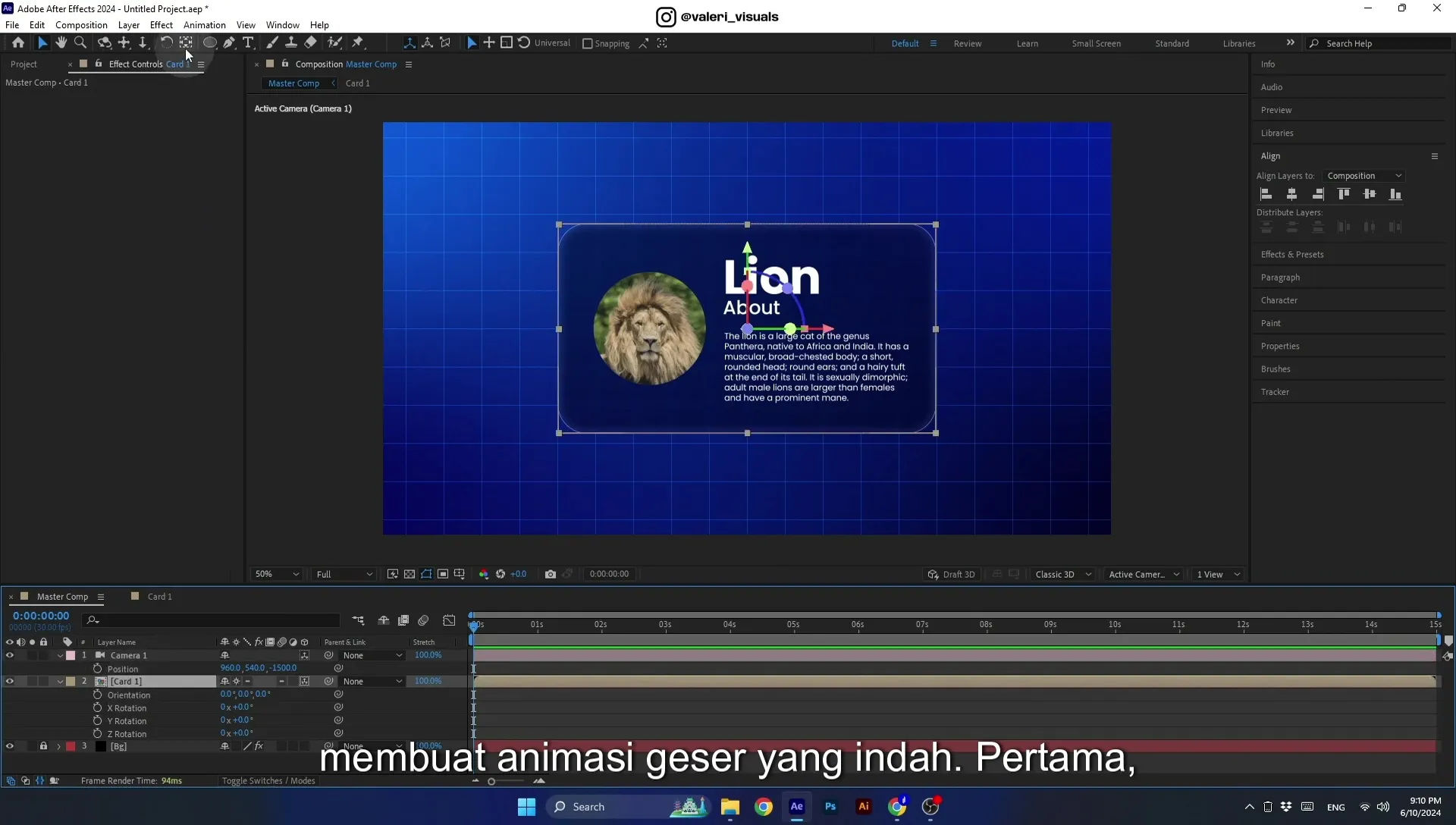 07 Apple Vision Pro Design Style. Swiping Card Animation. After Effects Tutorial - Image 514