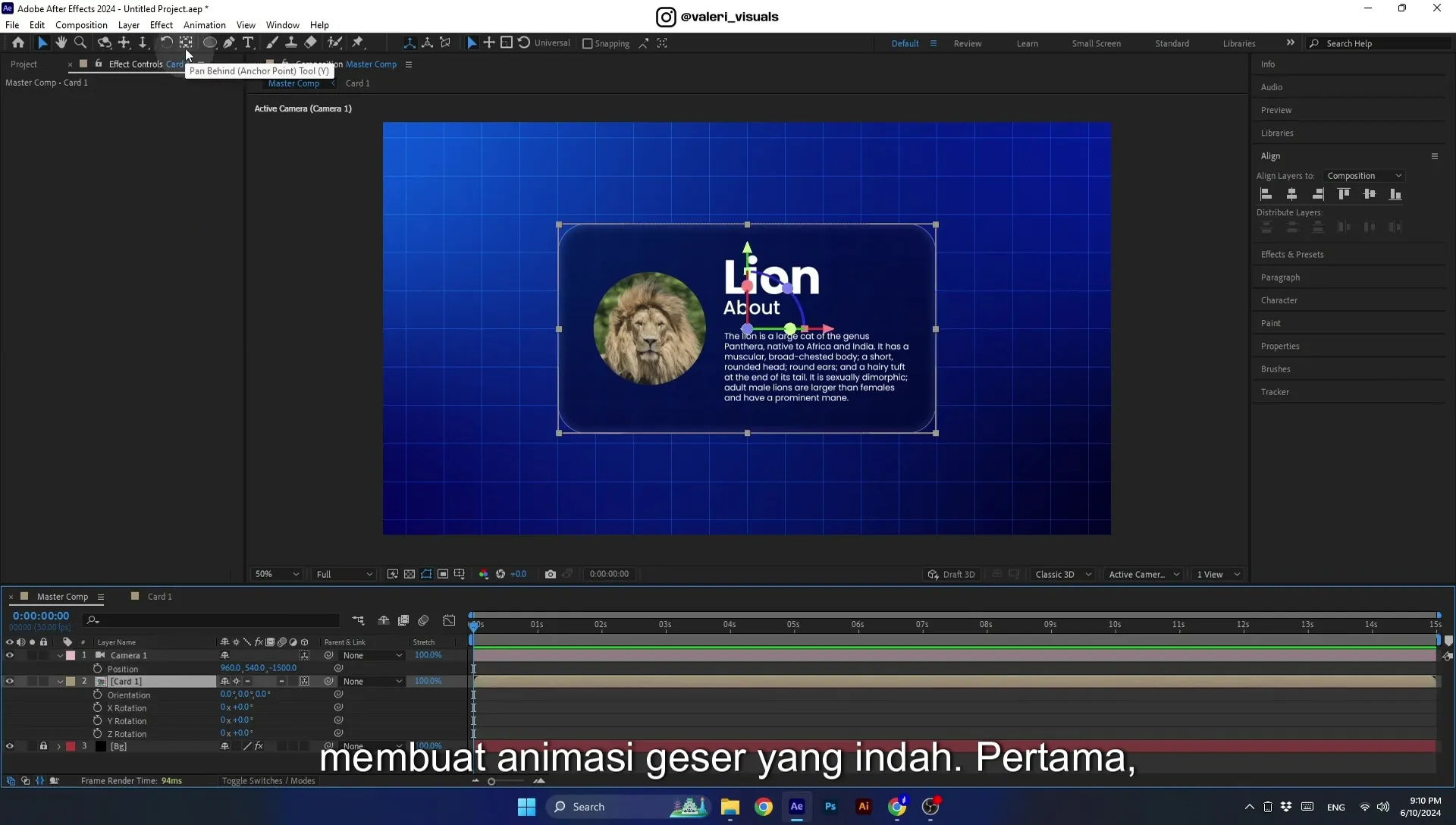 07 Apple Vision Pro Design Style. Swiping Card Animation. After Effects Tutorial - Image 515