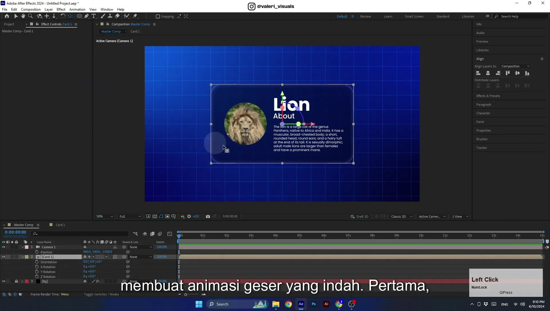 07 Apple Vision Pro Design Style. Swiping Card Animation. After Effects Tutorial - Image 517