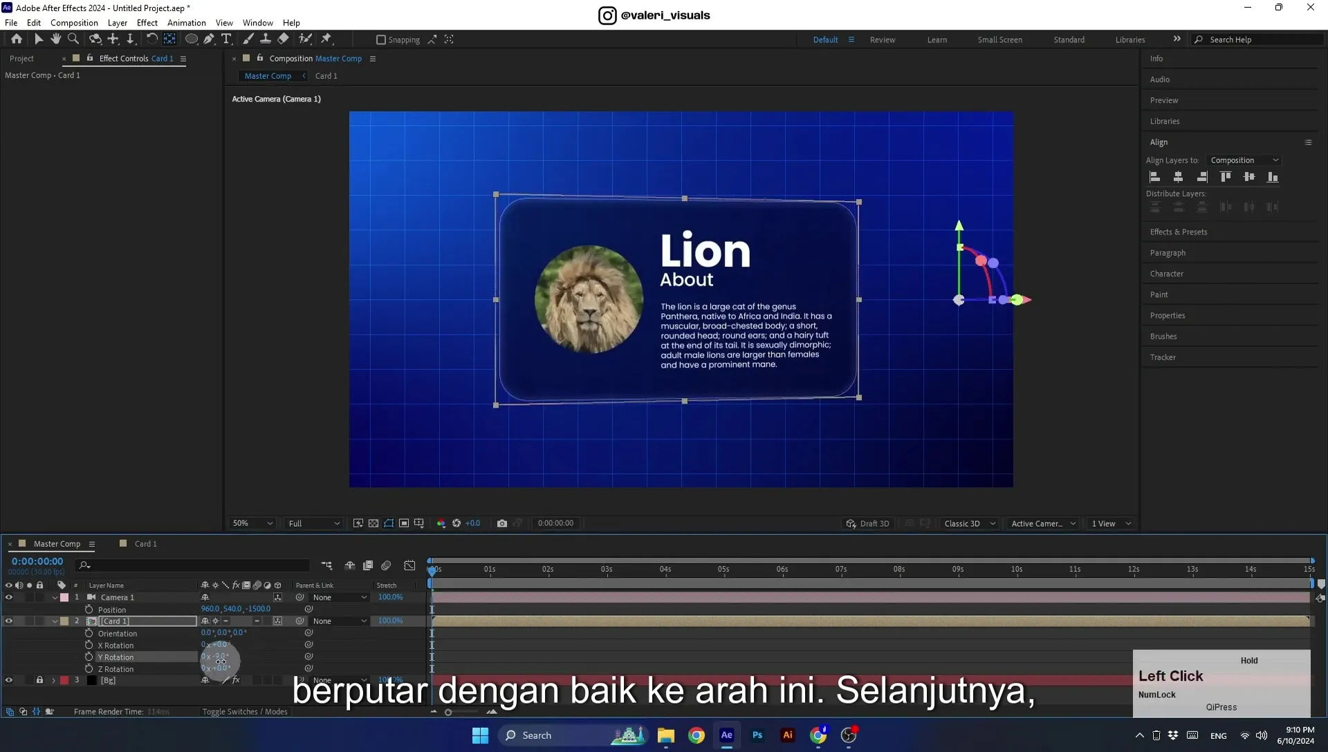 07 Apple Vision Pro Design Style. Swiping Card Animation. After Effects Tutorial - Image 531