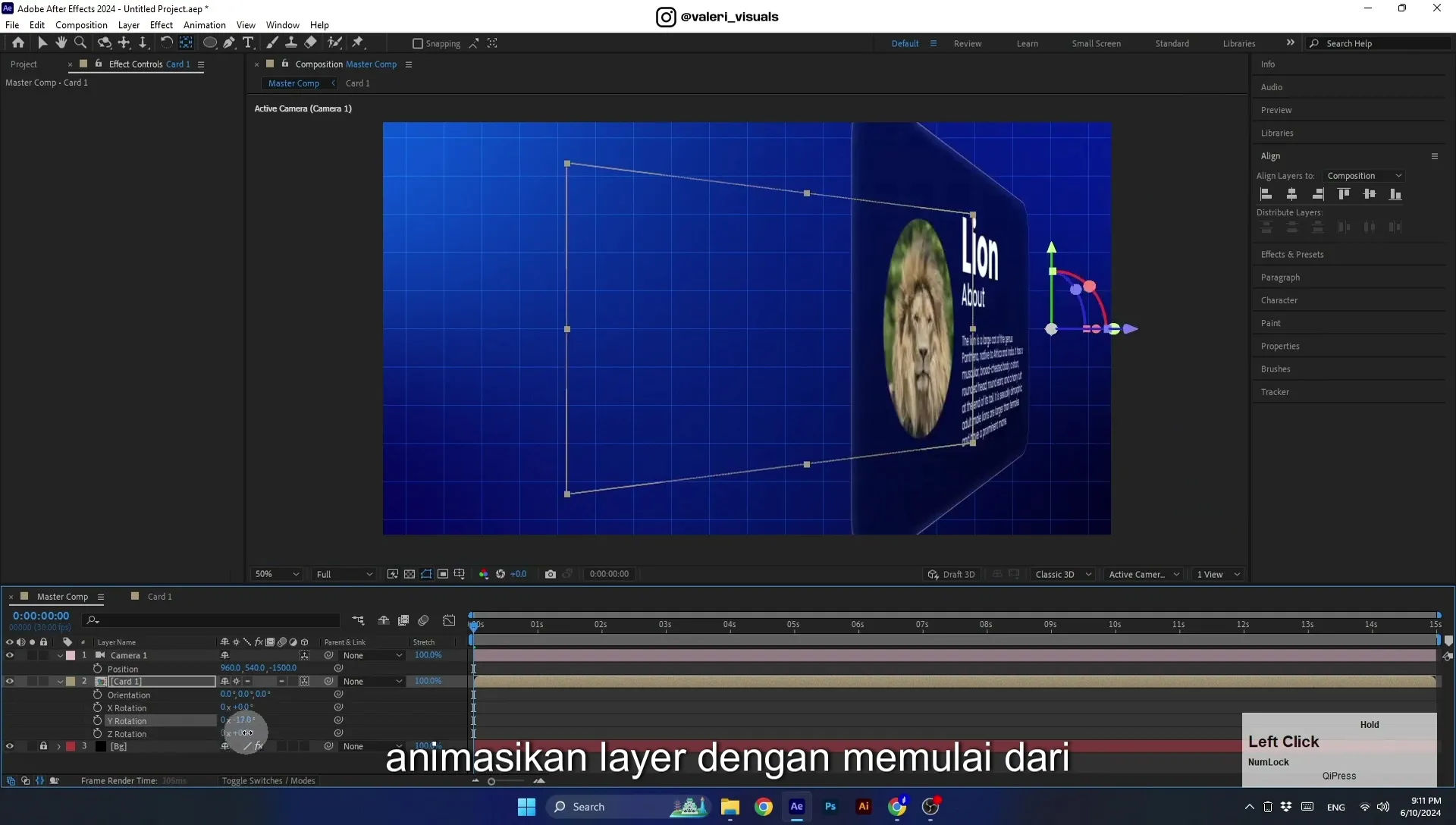 07 Apple Vision Pro Design Style. Swiping Card Animation. After Effects Tutorial - Image 536