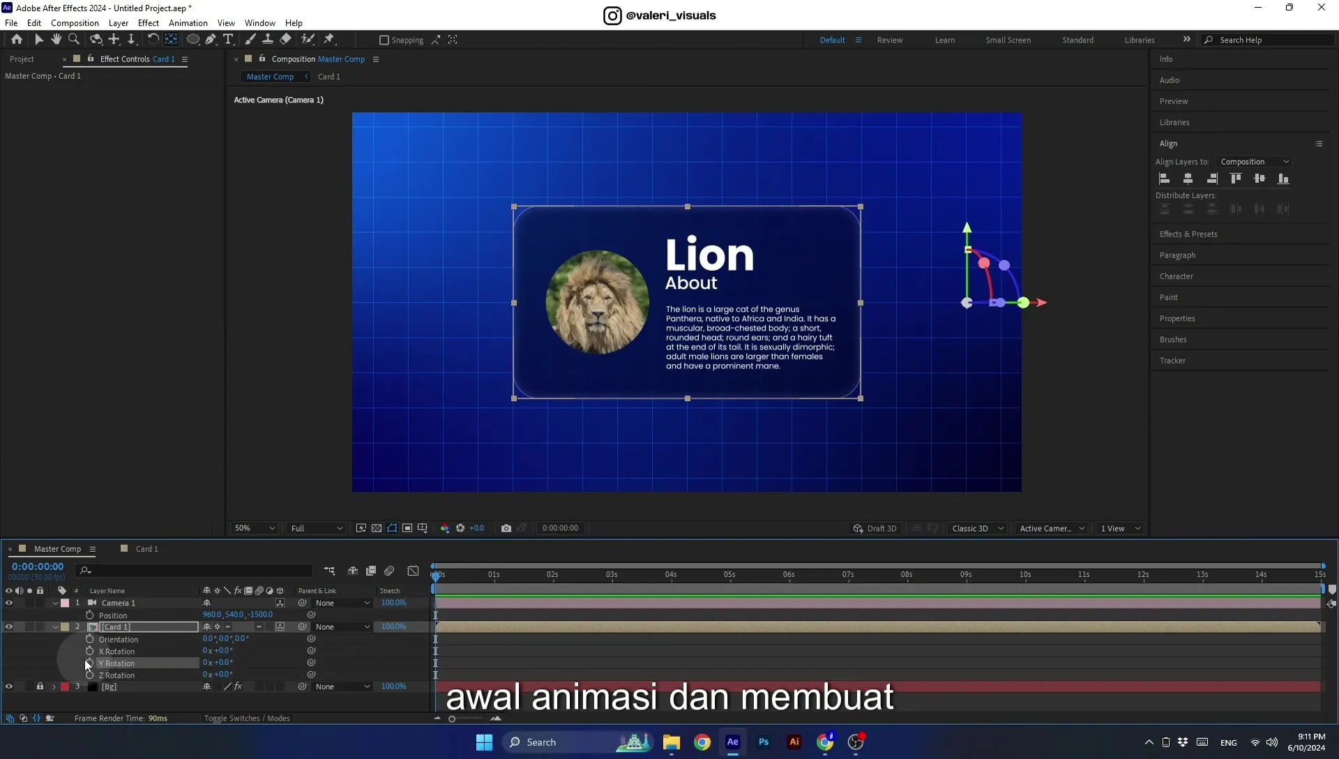 07 Apple Vision Pro Design Style. Swiping Card Animation. After Effects Tutorial - Image 542