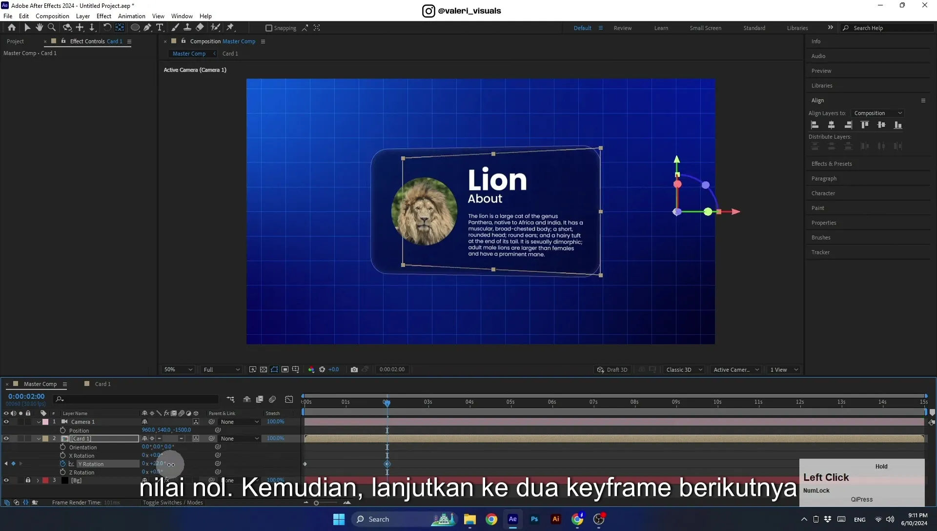 07 Apple Vision Pro Design Style. Swiping Card Animation. After Effects Tutorial - Image 550