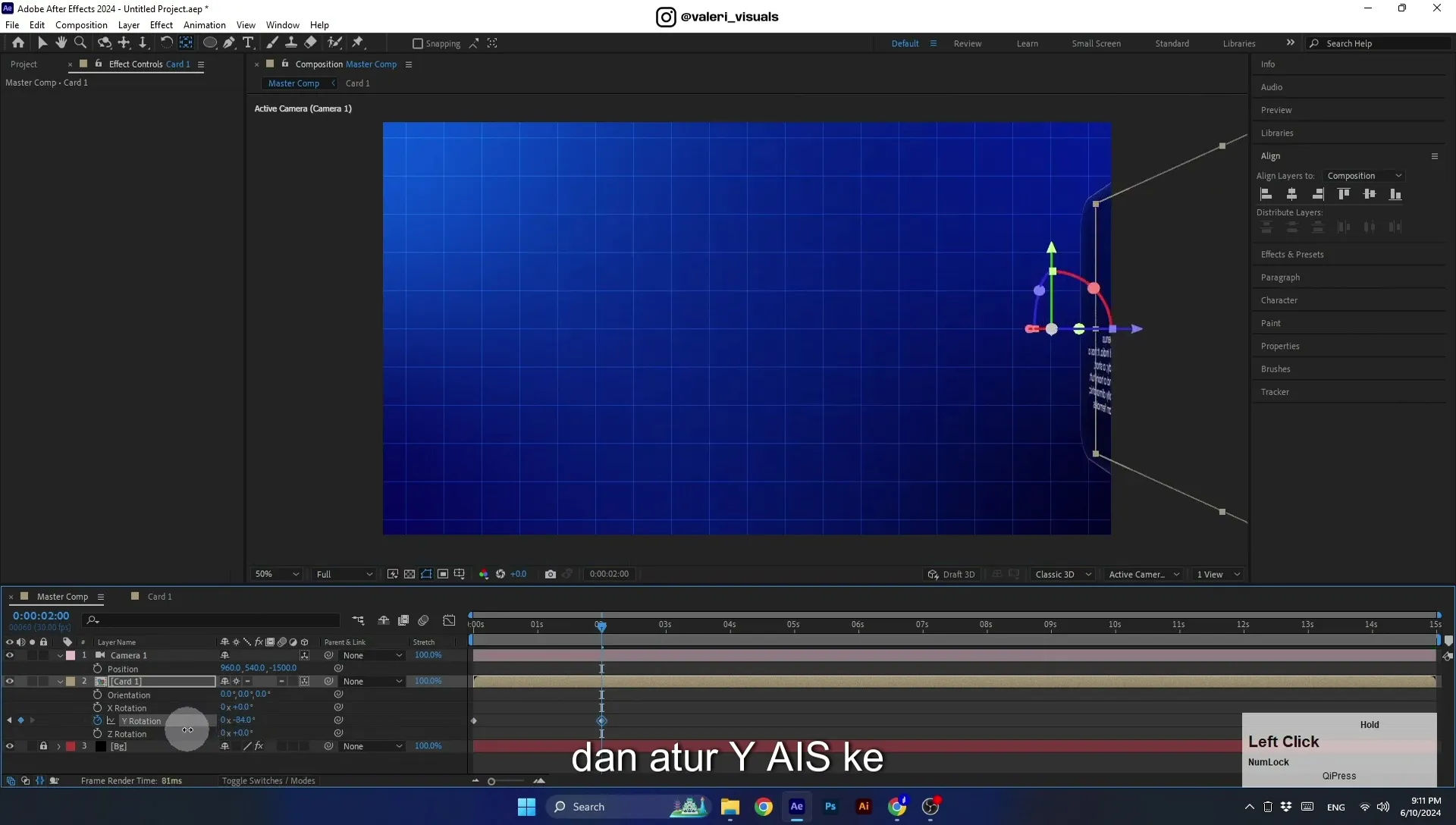 07 Apple Vision Pro Design Style. Swiping Card Animation. After Effects Tutorial - Image 552