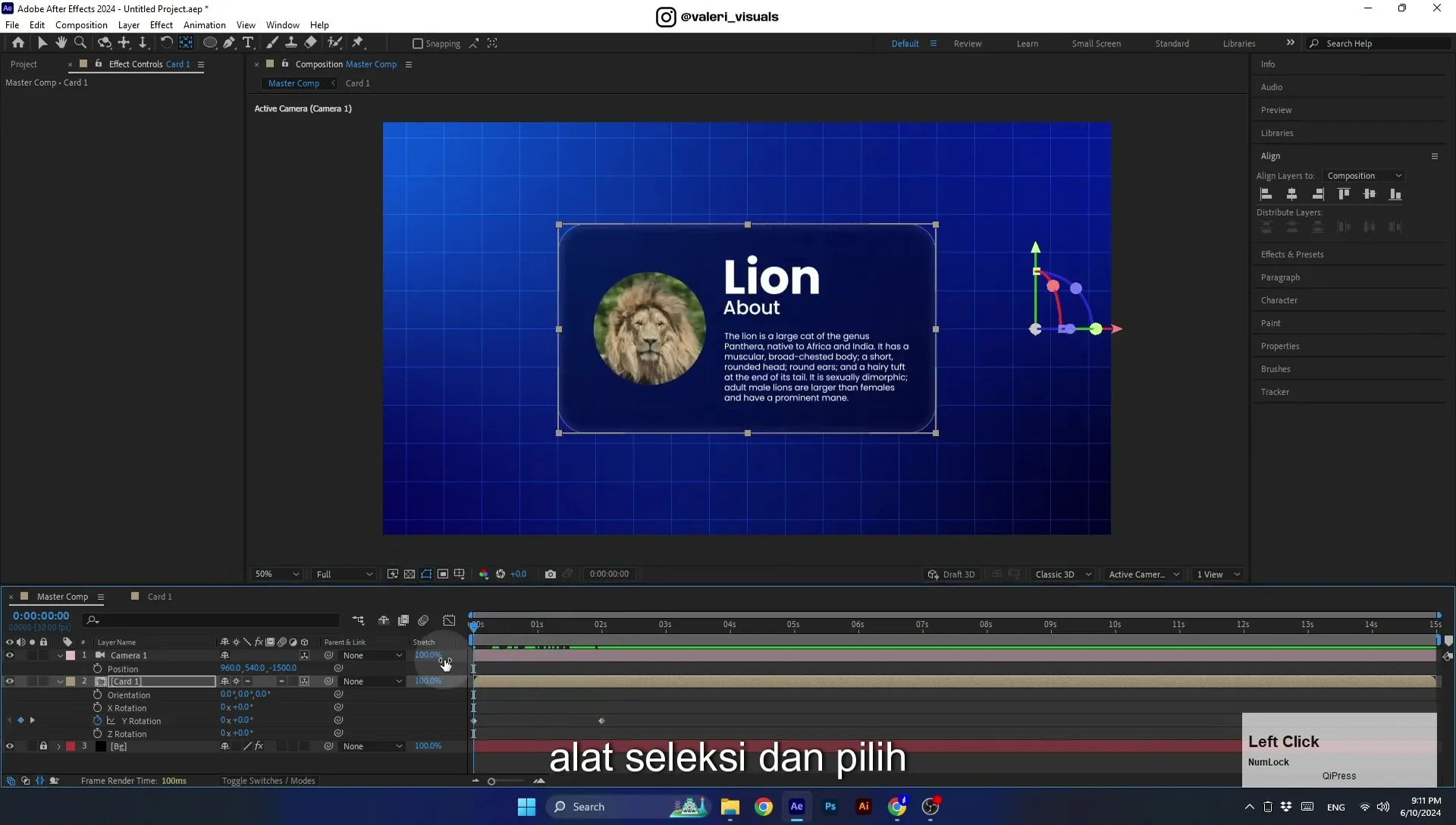 07 Apple Vision Pro Design Style. Swiping Card Animation. After Effects Tutorial - Image 577