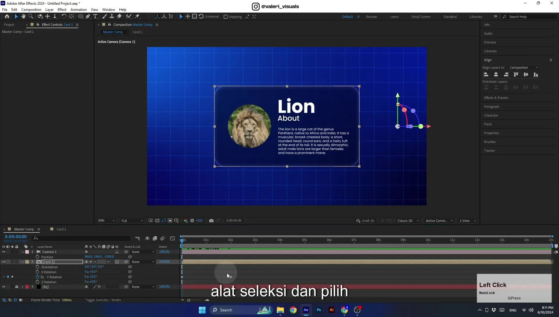 07 Apple Vision Pro Design Style. Swiping Card Animation. After Effects Tutorial - Image 579